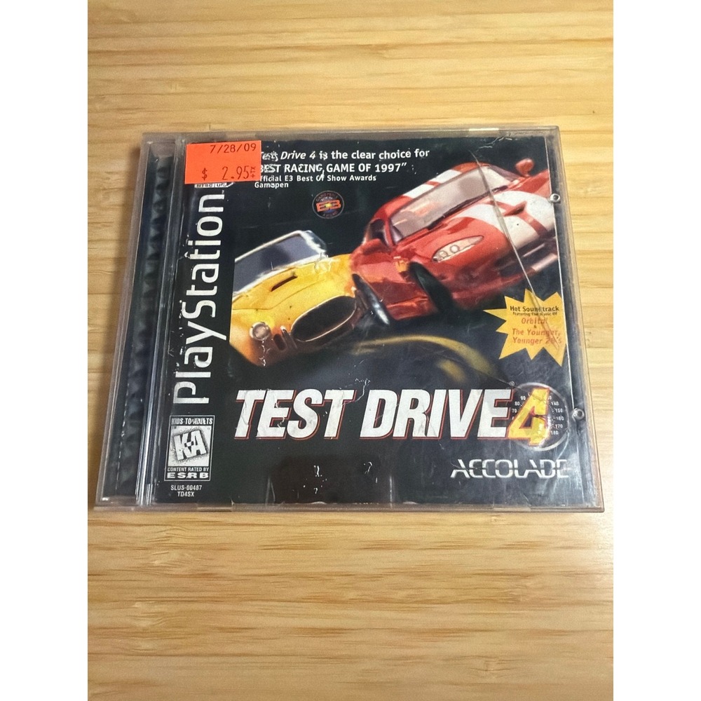 Test Drive 4 PS1 PlayStation Complete Untested Water Damage Crack Case‎